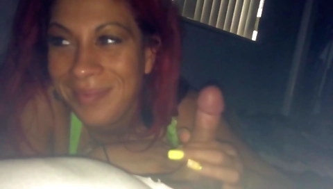 Brunette wife with a hairy pussy takes a bite of a black dick