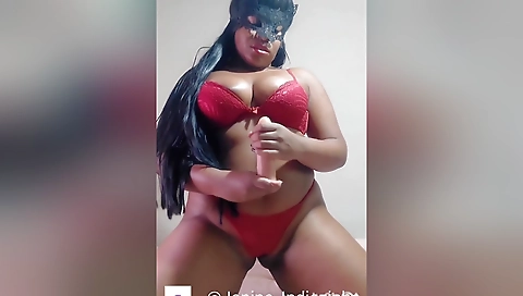 I am showing off my tits on a webcam in brazilian video