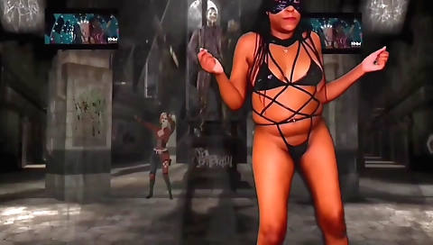 Amateur ebony hottie with a hairy pussy on the couch