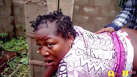 Mature chick enjoys fun with her stepson in the jungle