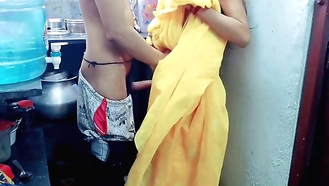 Ebony teen 18+ with a hairy pussy sucks a long dildo