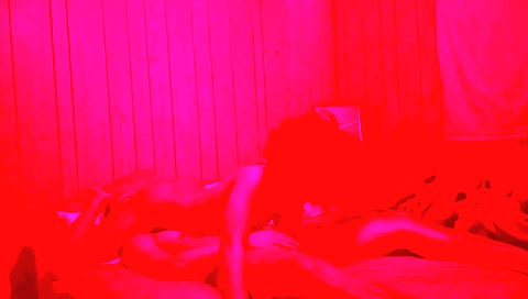 Ebony massage girl sucking and riding cock in massage