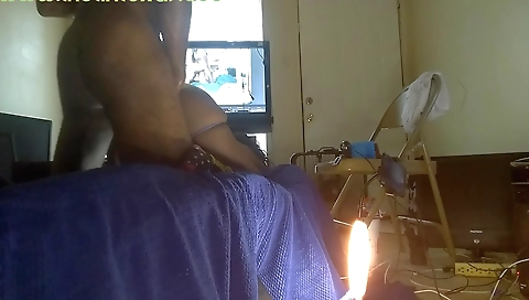 Petite ebony milf creampie in her big ass and pussy