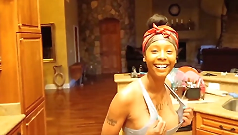 Amateur brunette with big tits video solo porn clip