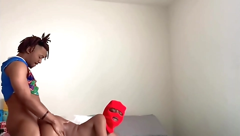 Beautiful ebony girl fucked at home by her boy lover