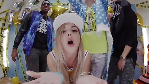 Horny brunette seduces a big black cock and gets fucked