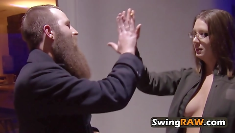 Ebony and brunette couple enjoy each other's twats