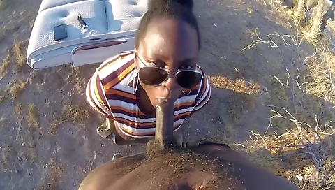 Amateur ebony brunette fucks in the doggy style in hd