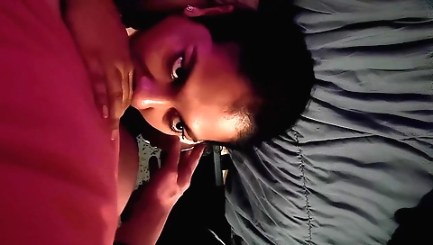 Ebony and brunette deepthroating and fucking with a big dick