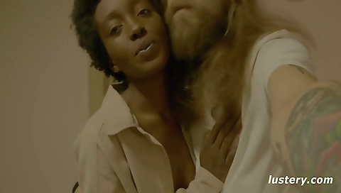 Interracial anal video with a hot brunette and a teen