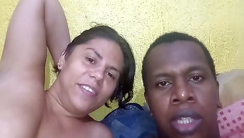 Horny amateur black babe is fucked and fucked by her stepbrother