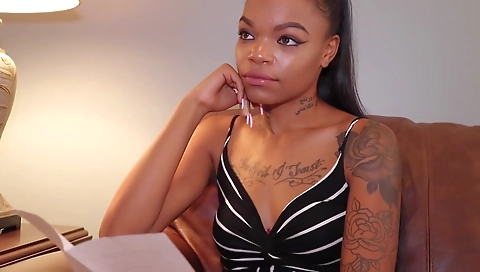 Brunette and ebony pornstar is pissing in the shower