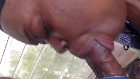 A black beauty with big breasts gets it on with a webcam